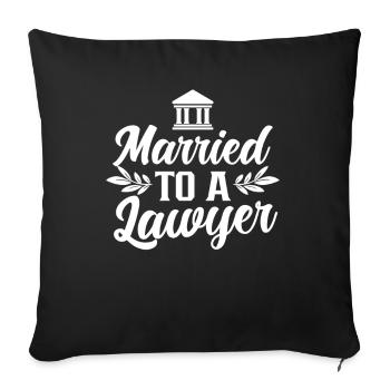 Married to a lawyer lawyer Lawyer - Sofa pillowcase 17,3'' x 17,3'' (45 x 45 cm) - black - Front