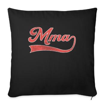 MMA Martial Arts lettering - Sofa pillowcase 17,3'' x 17,3'' (45 x 45 cm) - black - Front