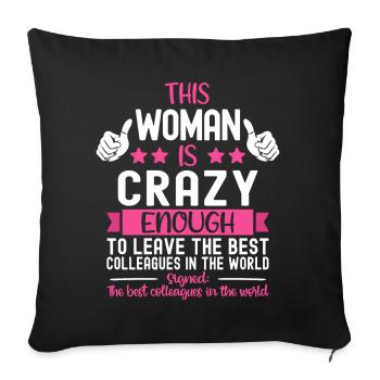 Cadeau d’adieu Collègue d’adieu Changement d’emploi - Housse de coussin décorative 45 x 45 cm - noir - Devant