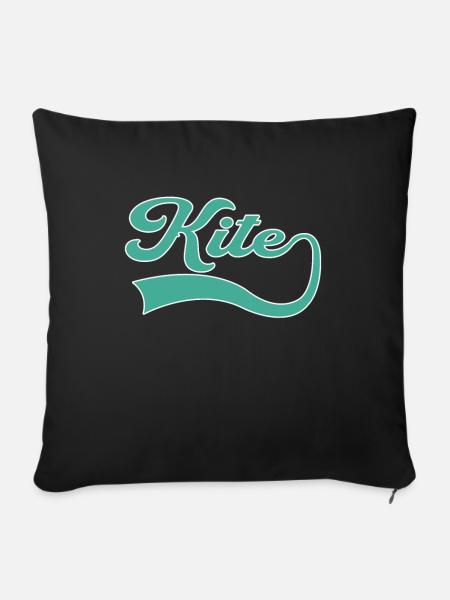 Kite Schriftzug - Sofakissenbezug 45 x 45 cm - Schwarz