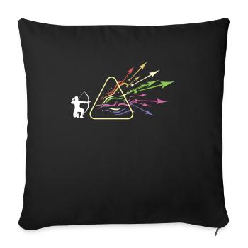 Archer Prism Rainbow Light Physics - Housse de coussin décorative 45 x 45 cm - noir - Devant
