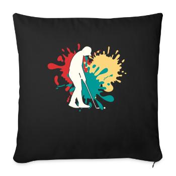 Joggen Silhouette - Sofakissenbezug 45 x 45 cm - Schwarz - Vorne