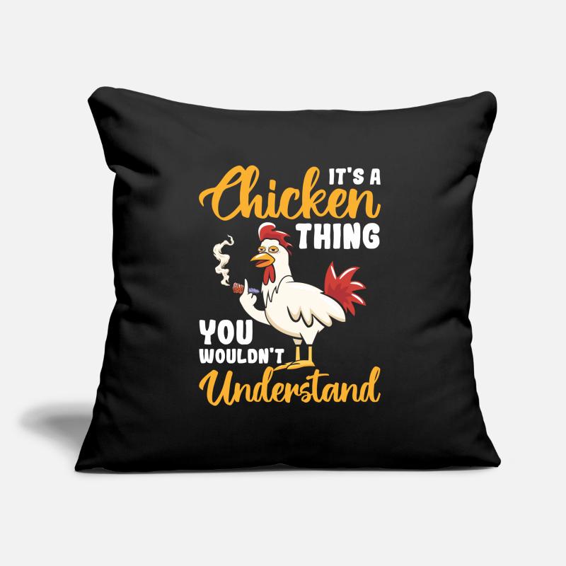 C’est un truc de poulet que vous n’avez pas Housse de coussin décorative 45 x 45 cm