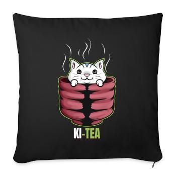 Avocat Chat au Purrsday - Housse de coussin décorative 45 x 45 cm - noir - Devant