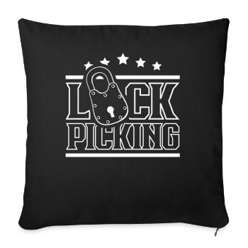 Lock Picking Knacker Schloss Knacken Lockpicking - Sofakissenbezug 45 x 45 cm - Schwarz - Vorne