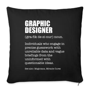 Graphic Designer Funny Dictionary Definition - Sofakissenbezug 45 x 45 cm - Schwarz - Vorne