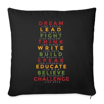 Juneteenth Freedom 19th June Black History Month - Sofa pillowcase 17,3'' x 17,3'' (45 x 45 cm) - black - Front