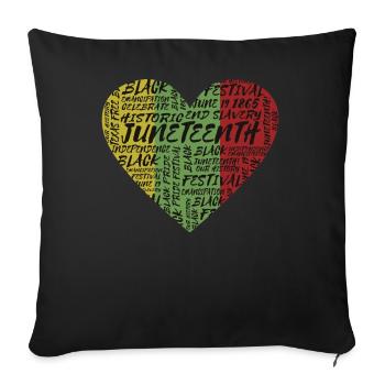 Juneteenth Freedom 19th June Black History Month - Sofa pillowcase 17,3'' x 17,3'' (45 x 45 cm) - black - Front