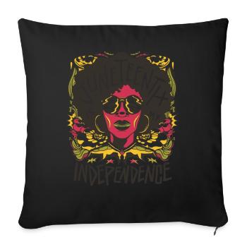 Juneteenth Freedom 19th June Black History Month - Sofa pillowcase 17,3'' x 17,3'' (45 x 45 cm) - black - Front