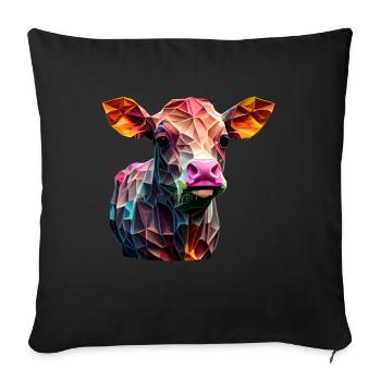 cows farmer farmer cow lover funny cow - Sofa pillowcase 17,3'' x 17,3'' (45 x 45 cm) - black - Front