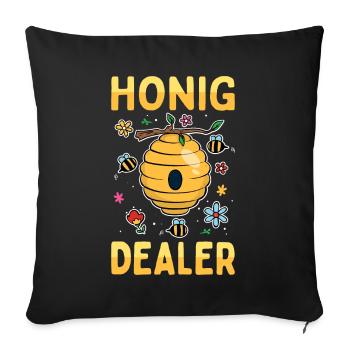 Honig Dealer Bienenzüchter Bienenflüsterer Bienen - Sofakissenbezug 45 x 45 cm - Schwarz - Vorne