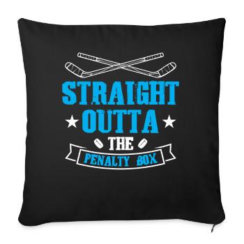 Tout droit sorti du banc des pénalités - Housse de coussin décorative 45 x 45 cm - noir - Devant