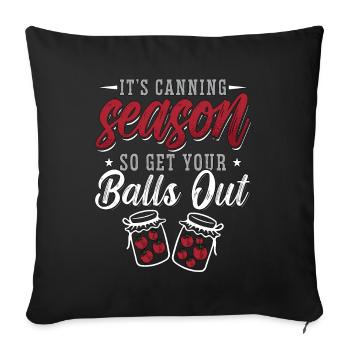 Canning It's Canning Season So Get Homesteader Jar - Sofakissenbezug 45 x 45 cm - Schwarz - Vorne