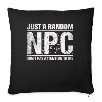 Juste un GN RPG NPC aléatoire - Housse de coussin décorative 45 x 45 cm - noir - Devant