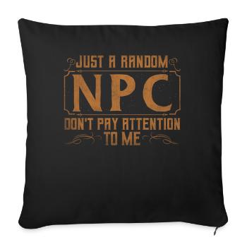 Juste un GN RPG NPC aléatoire - Housse de coussin décorative 45 x 45 cm - noir - Devant