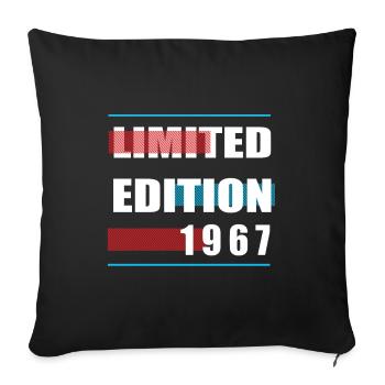 Édition limitée 1967 - Housse de coussin décorative 45 x 45 cm - noir - Devant