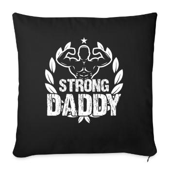 Strongman Strong Daddy Gym Fitness Bodybuilding - Sofa pillowcase 17,3'' x 17,3'' (45 x 45 cm) - black - Front