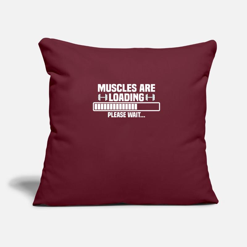 Muscles are loading – please wait – bitte warten Sofakissenbezug 45 x 45 cm