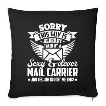Mail Carrier Taken By Sexy Mail Carrier - Sofa pillowcase 17,3'' x 17,3'' (45 x 45 cm) - black - Front