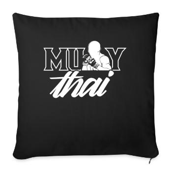 Muay Thai Arts Martiaux Arts Martiaux Arts Martiaux - Housse de coussin décorative 45 x 45 cm - noir - Devant