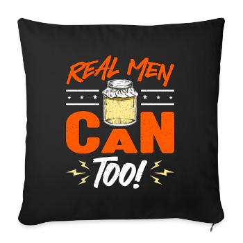 Canning Real Men Can Too Preserving Food Canner - Sofa pillowcase 17,3'' x 17,3'' (45 x 45 cm) - black - Front