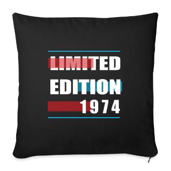 Édition limitée 1974 - Housse de coussin décorative 45 x 45 cm - noir - Devant