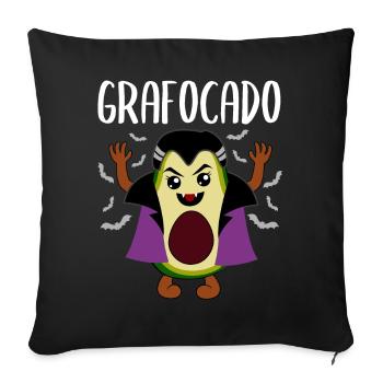 Avocado Vampire Funny Vegetable Fruit Gift - Sofa pillowcase 17,3'' x 17,3'' (45 x 45 cm) - black - Front