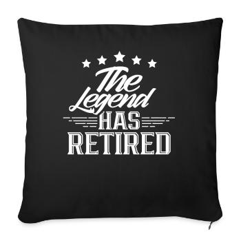 Cette légende a retraité la pension - Housse de coussin décorative 45 x 45 cm - noir - Devant