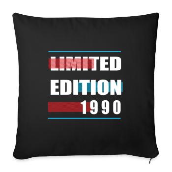 Limited Edition 1990 - Sofakissenbezug 45 x 45 cm - Schwarz - Vorne