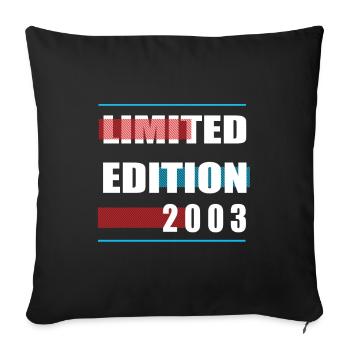 Limited Edition 2003 - Sofakissenbezug 45 x 45 cm - Schwarz - Vorne