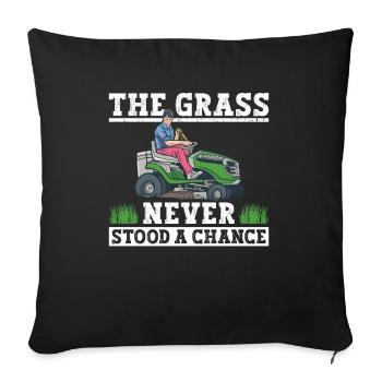 Lawn Mowing Funny Dad Father's Day Lawn Mower Lawn - Sofa pillowcase 17,3'' x 17,3'' (45 x 45 cm) - black - Front