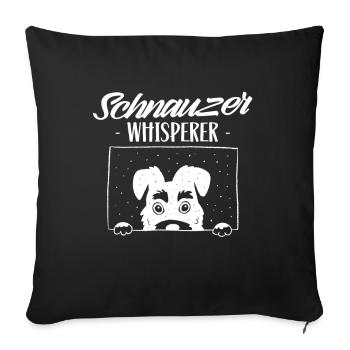 Schnauzer Whisperer Pet Schnauzers Dog - Sofa pillowcase 17,3'' x 17,3'' (45 x 45 cm) - black - Front