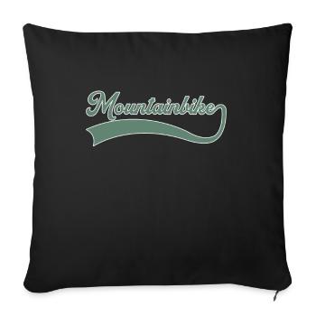 Mountainbike Schriftzug - Sofakissenbezug 45 x 45 cm - Schwarz - Vorne