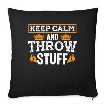 Calm an throw Stuff - Sofa pillowcase 17,3'' x 17,3'' (45 x 45 cm) - black - Front