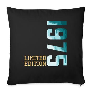 1975 Édition limitée - Housse de coussin décorative 45 x 45 cm - noir - Devant