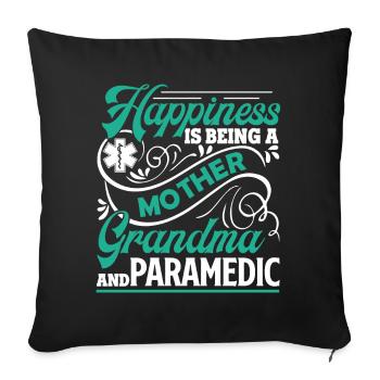 Paramedic Mother Grandma Paramedic - Sofa pillowcase 17,3'' x 17,3'' (45 x 45 cm) - black - Front