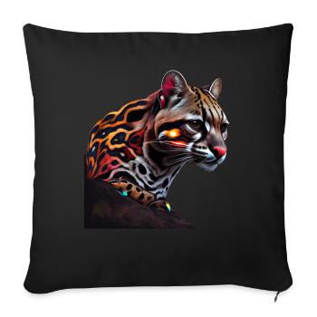 just a boy girl who loves Ocelots Ocelot ocelot ocelot - Sofa pillowcase 17,3'' x 17,3'' (45 x 45 cm) - black - Front