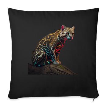 just a boy girl who loves Ocelots Ocelot ocelot ocelot - Sofa pillowcase 17,3'' x 17,3'' (45 x 45 cm) - black - Front