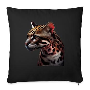 just a boy girl who loves Ocelots Ocelot ocelot ocelot - Sofa pillowcase 17,3'' x 17,3'' (45 x 45 cm) - black - Front