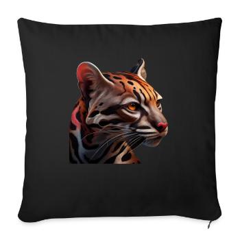 just a boy girl who loves Ocelots Ocelot ocelot ocelot - Sofa pillowcase 17,3'' x 17,3'' (45 x 45 cm) - black - Front