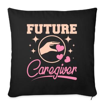 Training for future nurses - Sofa pillowcase 17,3'' x 17,3'' (45 x 45 cm) - black - Front