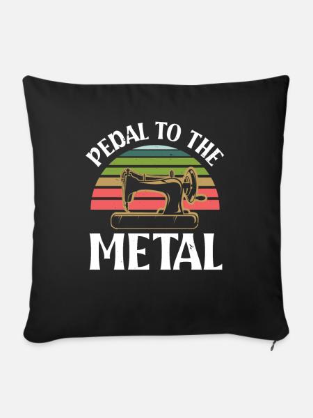 Pedal to the Matal - Sofakissenbezug 45 x 45 cm - Schwarz