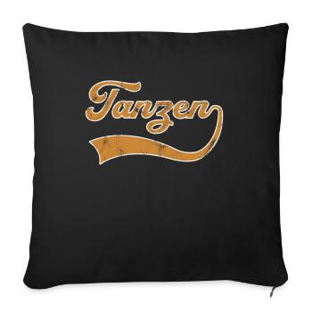 Tanzen Schriftzug - Sofakissenbezug 45 x 45 cm - Schwarz - Vorne