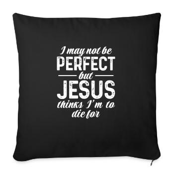 Bible Bible Verse Christian Proverbs Jesus Gift - Sofa pillowcase 17,3'' x 17,3'' (45 x 45 cm) - black - Front