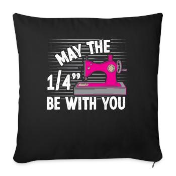 May the 1/4 be with you - Sofa pillowcase 17,3'' x 17,3'' (45 x 45 cm) - black - Front