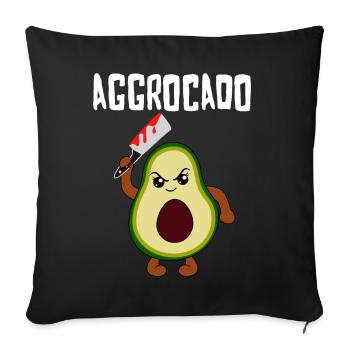 Evil Avocado Funny Vegetable Fruit Gift - Sofa pillowcase 17,3'' x 17,3'' (45 x 45 cm) - black - Front