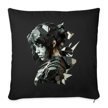 Anime No7 - Sofakissenbezug 45 x 45 cm - Schwarz - Vorne