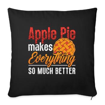Apple Pie Makes Everything So Pastries Apple Tree - Sofa pillowcase 17,3'' x 17,3'' (45 x 45 cm) - black - Front