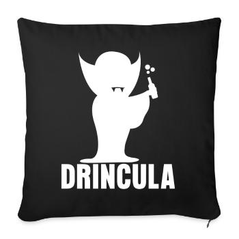 Boire de la bière Vampire Alcool Schnaps - Housse de coussin décorative 45 x 45 cm - noir - Devant