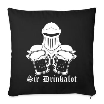Beer Knight Vampire Buvant du schnaps - Housse de coussin décorative 45 x 45 cm - noir - Devant